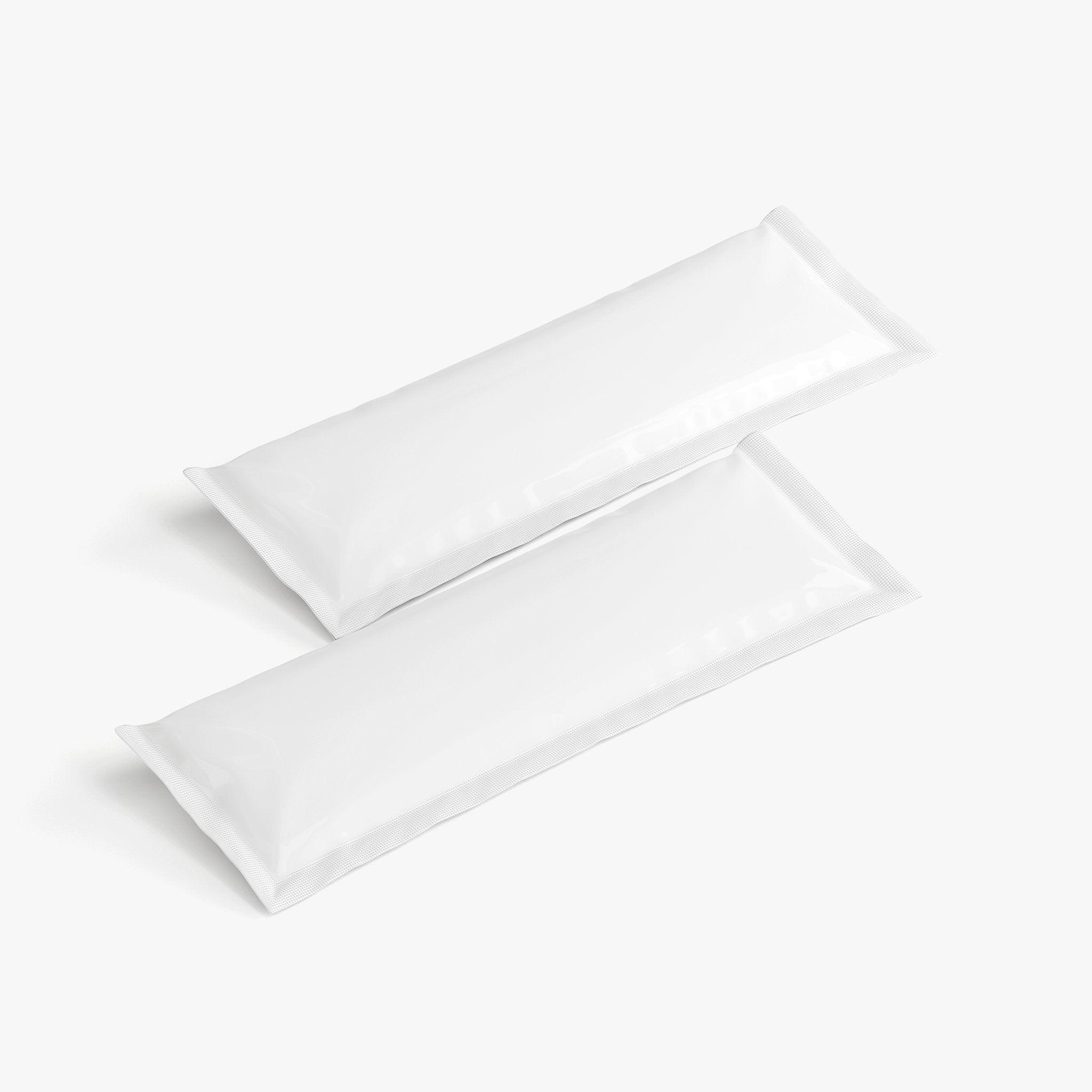 Two loose packets of Beau Wellness Colon Gentle Cleanse Powder Packets with Psyllium Husk and Digestive Enzymes⁠ on white background