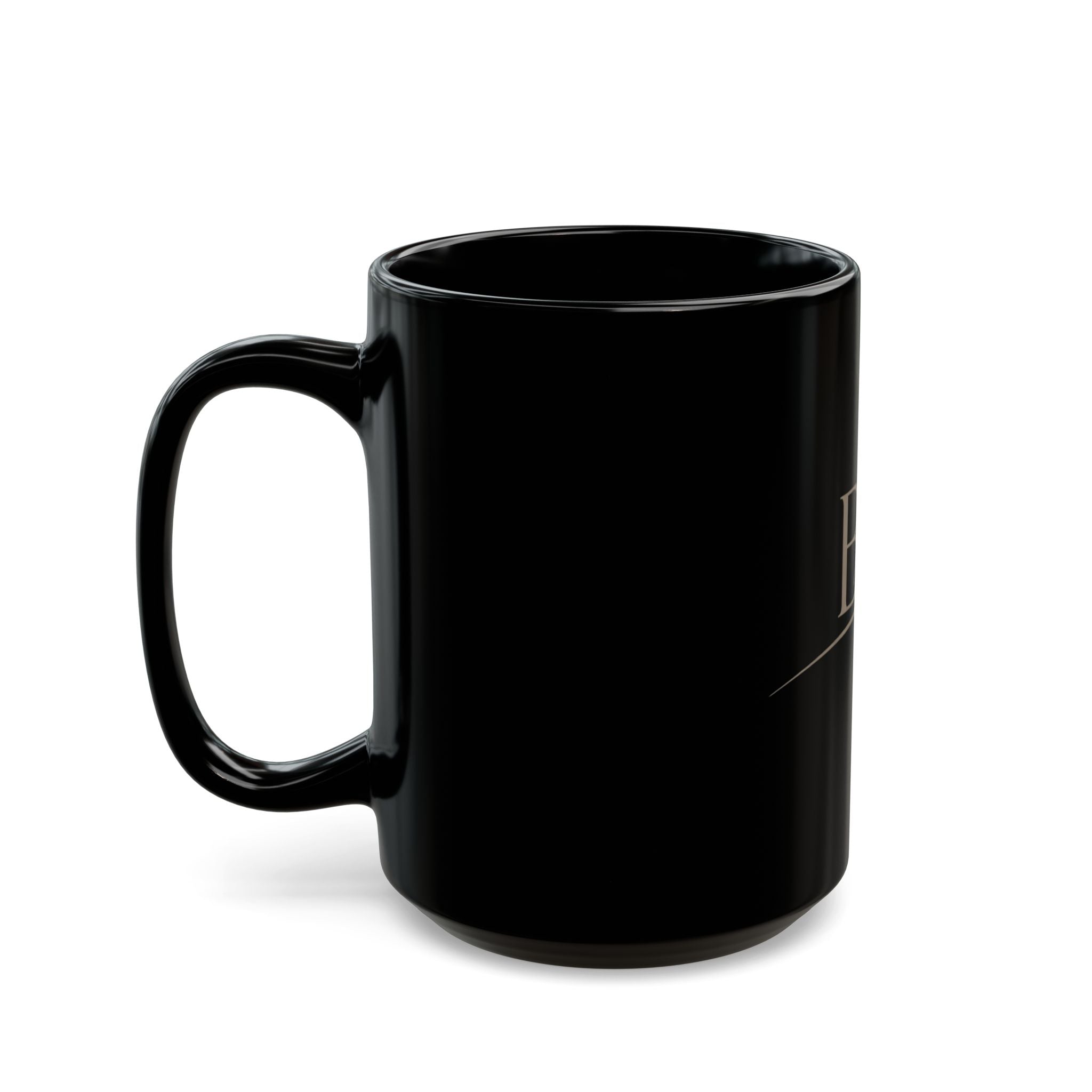 Black Coffee mug on a white background