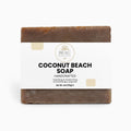 Handcrafted Coconut Beach Soap bar hydrating with 'BEAU' Wellness & Beauty branding on a white background