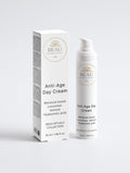 Beau Wellness & Beauty Anti-Age face cream bottle and packaging -Anti aging face cream with Hyaluronic Acid and Marine Actives.