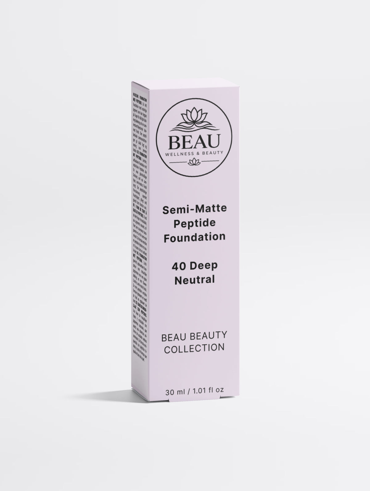 Beau Beauty Foundation with Peptides, shade 40 Deep Neutral