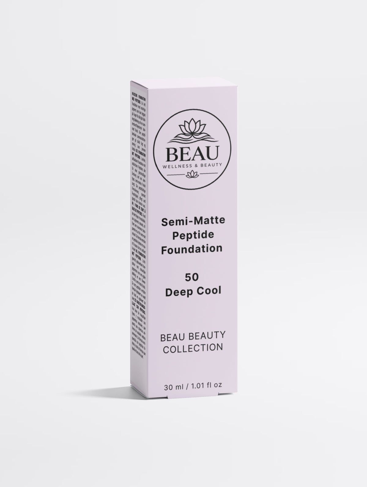 Beau Beauty Foundation with Peptides, shade 50 Deep Cool