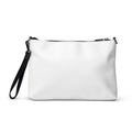 Beau all-over print crossbody bag in white, back view