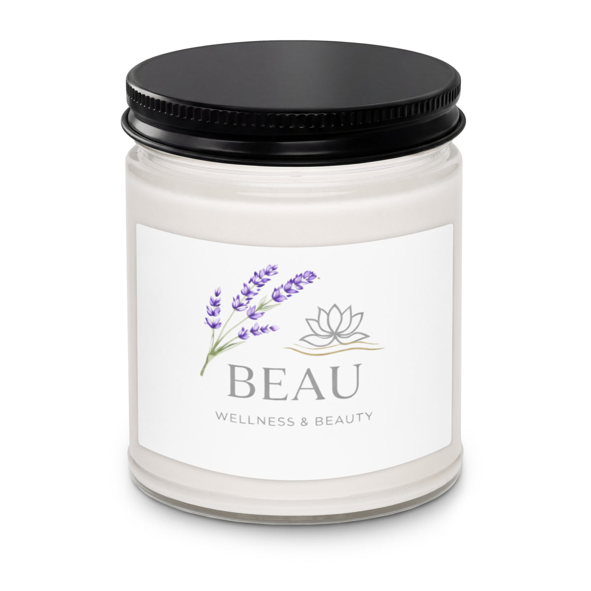 Beau scented soy candle, 9 oz, White Sage & Lavender