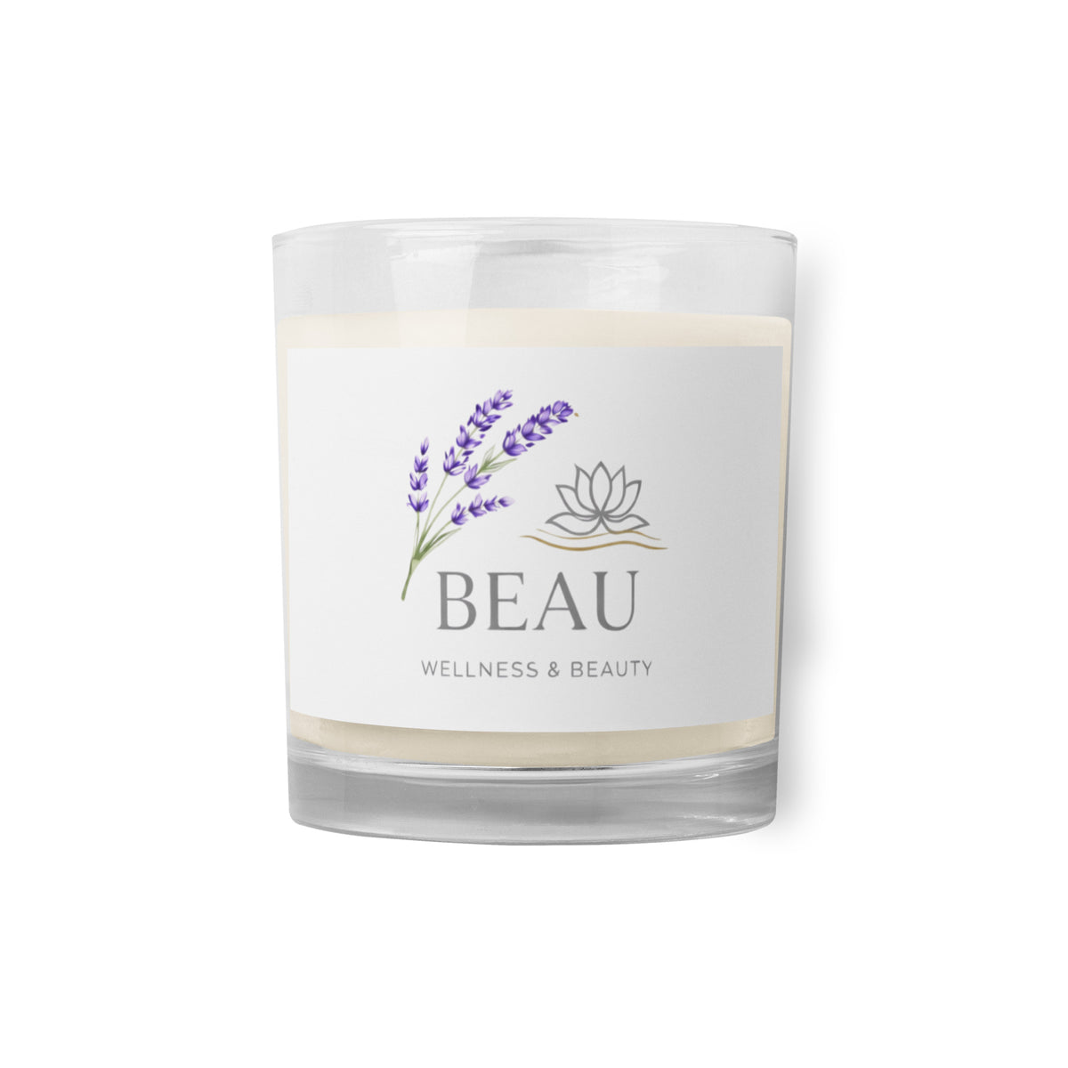 Beau Wellness & Beauty glass jar soy wax candle