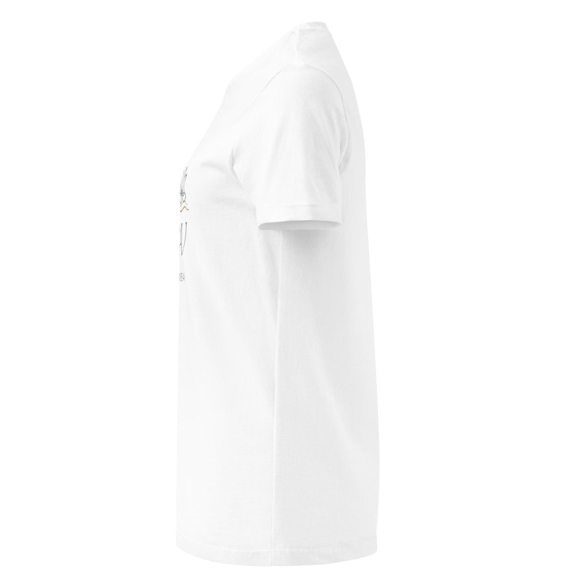 Beau Wellness & Beauty women's softstyle t-shirt in white, left side view