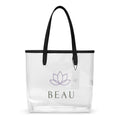 Beau branded lifestyle clear tote bag