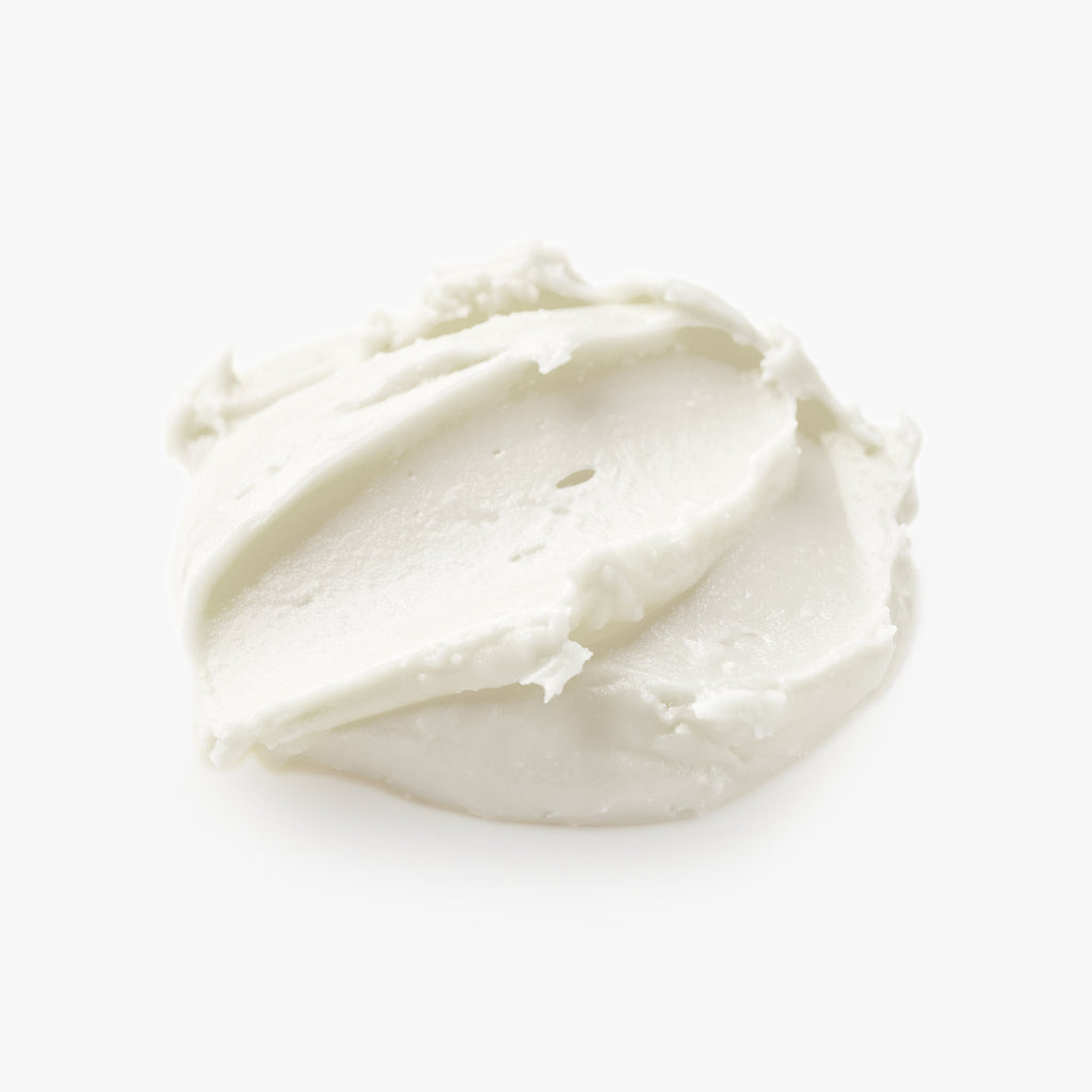 White tallow cream on a white background