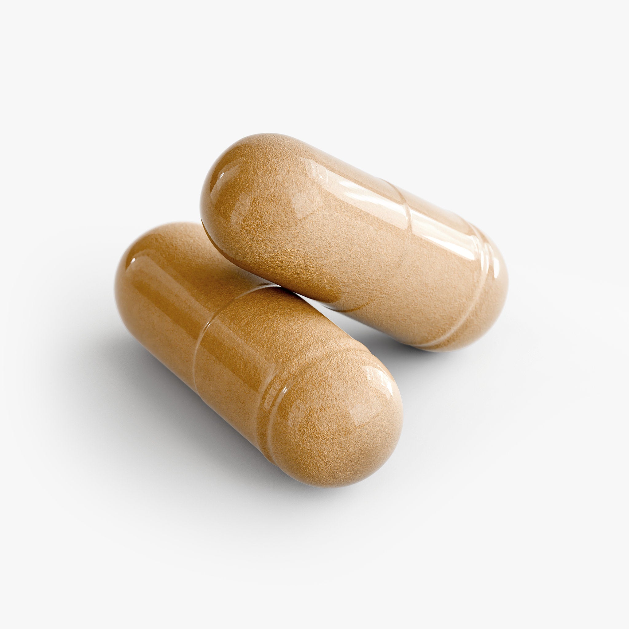 Two loose capsules of Beau Wellness Joint Support Capsules - Daily Supplement with MSM and Turmeric for Joint Flexibility⁠