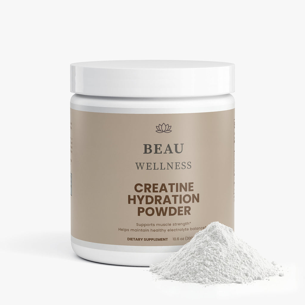 Beau Wellness Creatine Hydration Powder - Lemon Flavored Muscle Energy and Electrolyte Supplement⁠