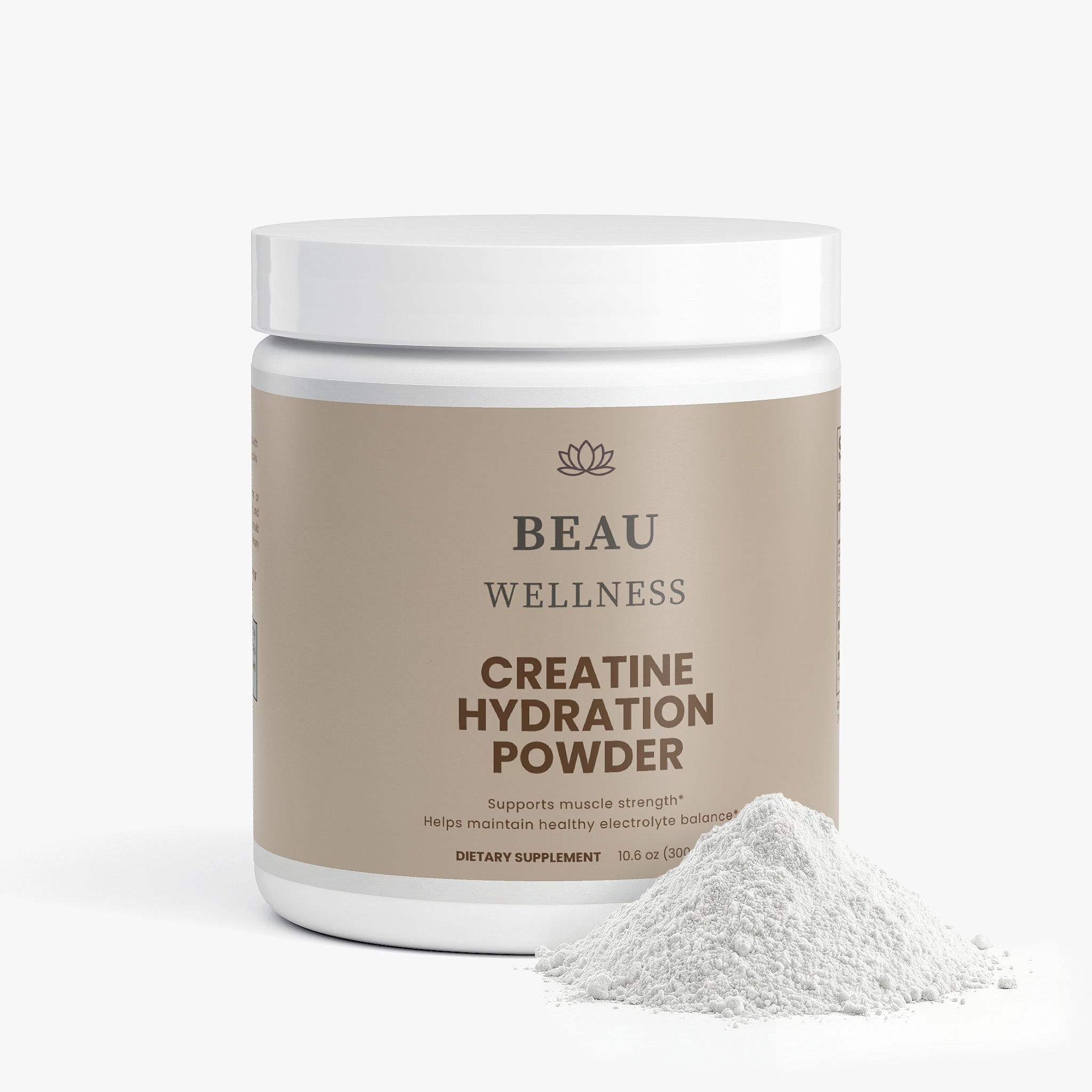 Beau Wellness Creatine Hydration Powder - Lemon Flavored Muscle Energy and Electrolyte Supplement⁠