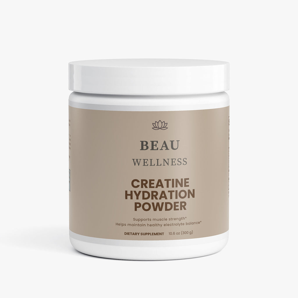 Beau Wellness Creatine Hydration Powder - Lemon Flavored Muscle Energy and Electrolyte Supplement⁠