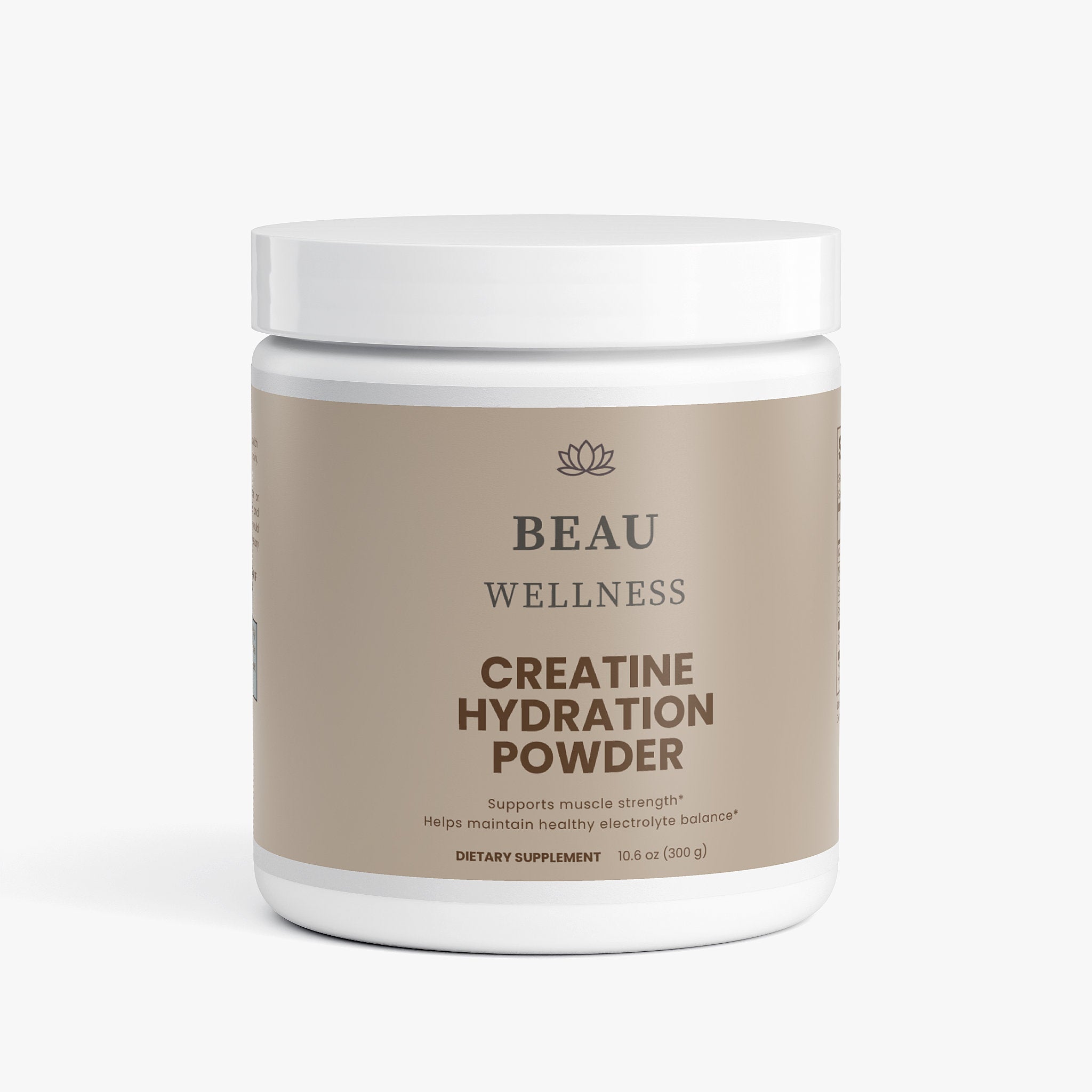 Beau Wellness Creatine Hydration Powder - Lemon Flavored Muscle Energy and Electrolyte Supplement⁠