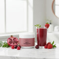 Beau Wellness Reds Superfood powder with beet root, acai, pomegranate, pre & probiotics, turmeric and shilajit for antioxidants, gut health and daily energy – natural, no artificial additives