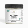 Jar of Beau Recovery Cream cooling body cream  with essential oils on a white background