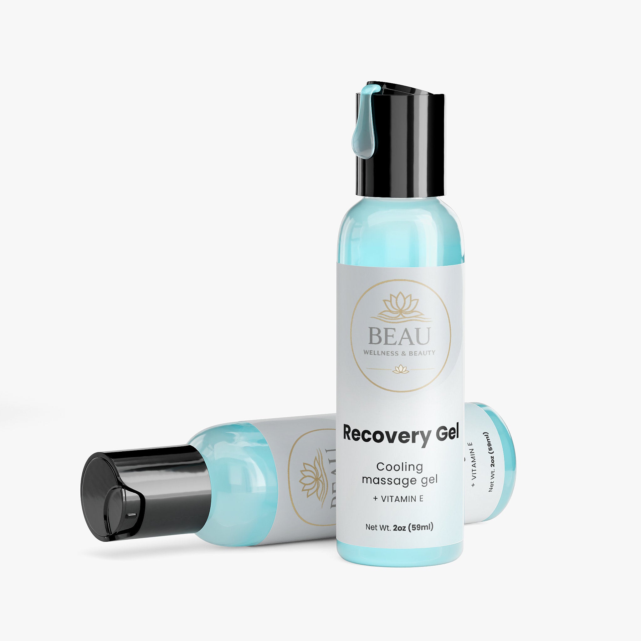 BEAU Recovery Gel bottle on a white background