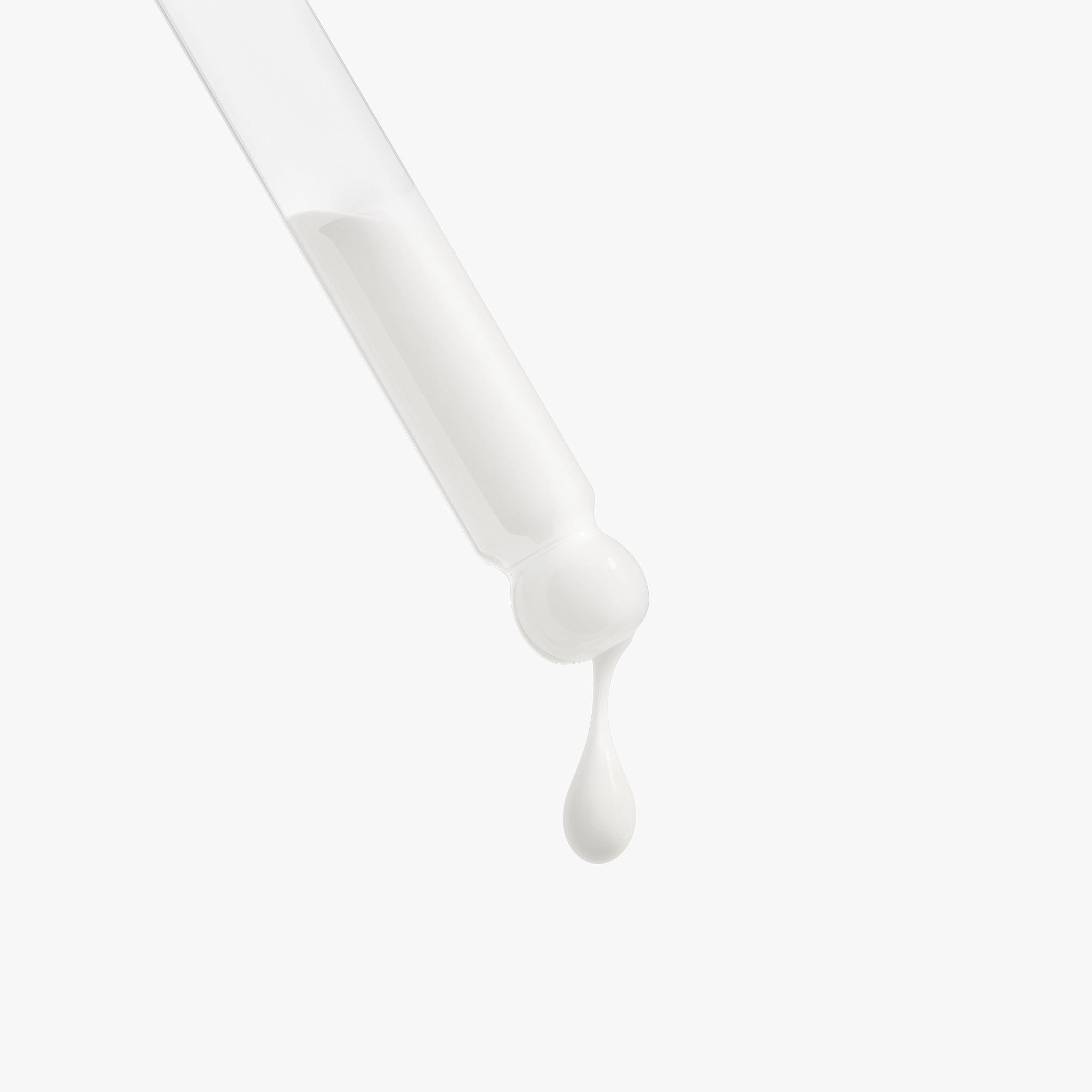 Detailed view of the Retinol and Peptide Face Serum bottle showing the dropper applicator and dripping product.
